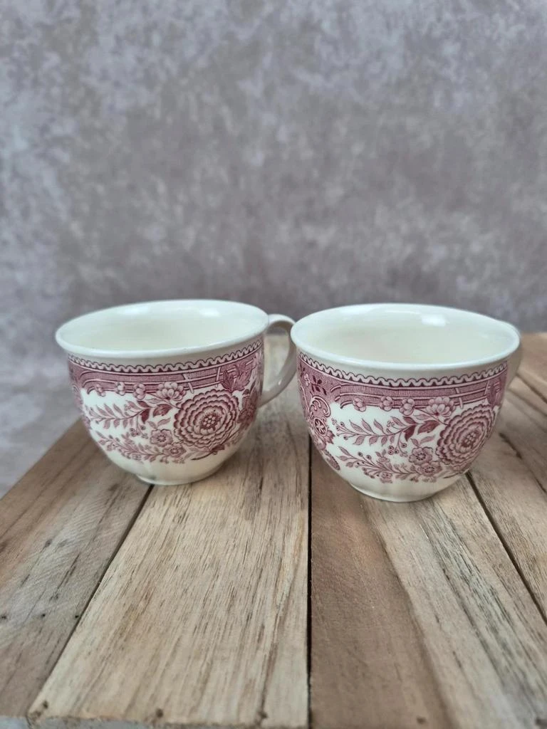 Lote de 4 tazas Villeroy & Boch Burgenland rojo - Decoración floral vintage – photo 3
